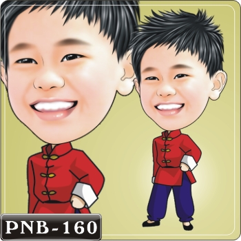 功夫裝Q版畫 亂馬Q版畫PNB-160